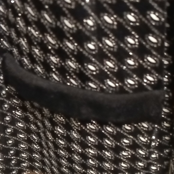 FINAL PRICE NWOT XSCAPE black/white silver 2-pc pattern designed jacket set - Picture 11 of 13